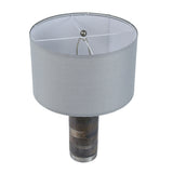 Gray and Silver Brushed Table Lamp | OROA
