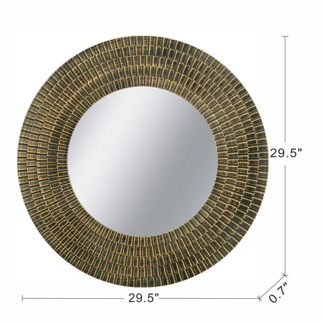 Round Gold And Black Mirror | OROA