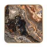 Modern European furniture - Square Glass Top Side Table with Gold Legs - www.oroa.com