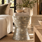 Tapered Garden Capiz Stool | OROA