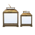 Modern European furniture - Rustic Antique Glass Lantern (Set of 2) - www.oroa.com
