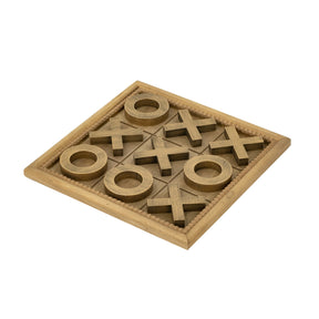 Modern European furniture - Brown and Gold Finish Tic-Tac-Toe Decor Accent - www.oroa.com