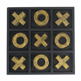 Black Wooden Tic-Tac-Toe Game Set | OROA