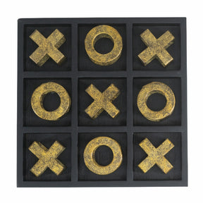 Modern European furniture - Black Wooden Tic-Tac-Toe Game Set - www.oroa.com
