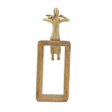 Modern European furniture - Brown Gold Musician Figure Sculpture - www.oroa.com