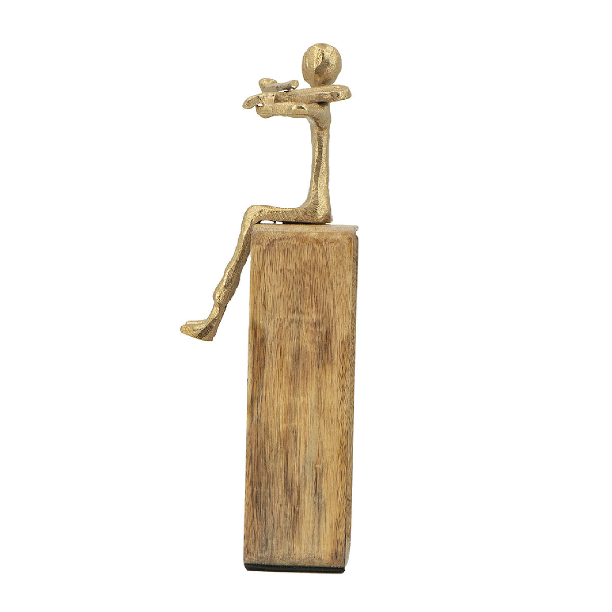 Modern European furniture - Brown Gold Musician Figure Sculpture - www.oroa.com