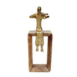 Modern European furniture - Brown Gold Musician Figure Sculpture - www.oroa.com