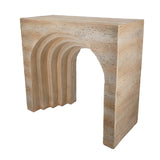 Travertine Arched Sculptural Console Table | OROA -www.oroa.com