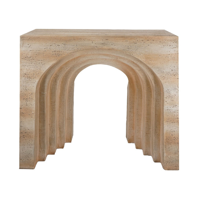 Travertine Arched Sculptural Console Table | OROA -www.oroa.com