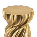 Gold Sculptural Swirl Side Table | OROA