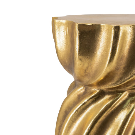 Gold Sculptural Swirl Side Table | OROA