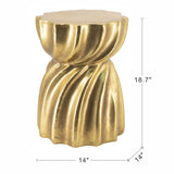 Gold Sculptural Swirl Side Table | OROA