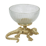 Modern European furniture - Ribbed Glass Decorative Bowl - www.oroa.com