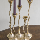 5-Light Cast Aluminum Taper Candle Holder | OROA