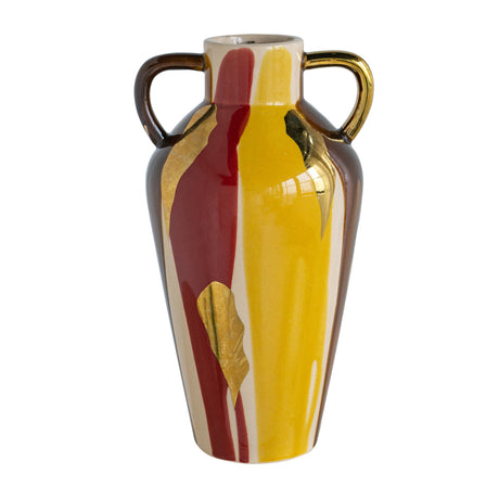 Multicolored Ceramic Amphora Vase | OROA