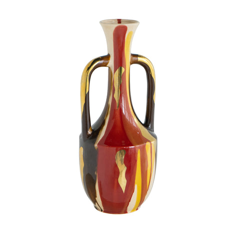 Multicolored Curved Ceramic Vase | OROA