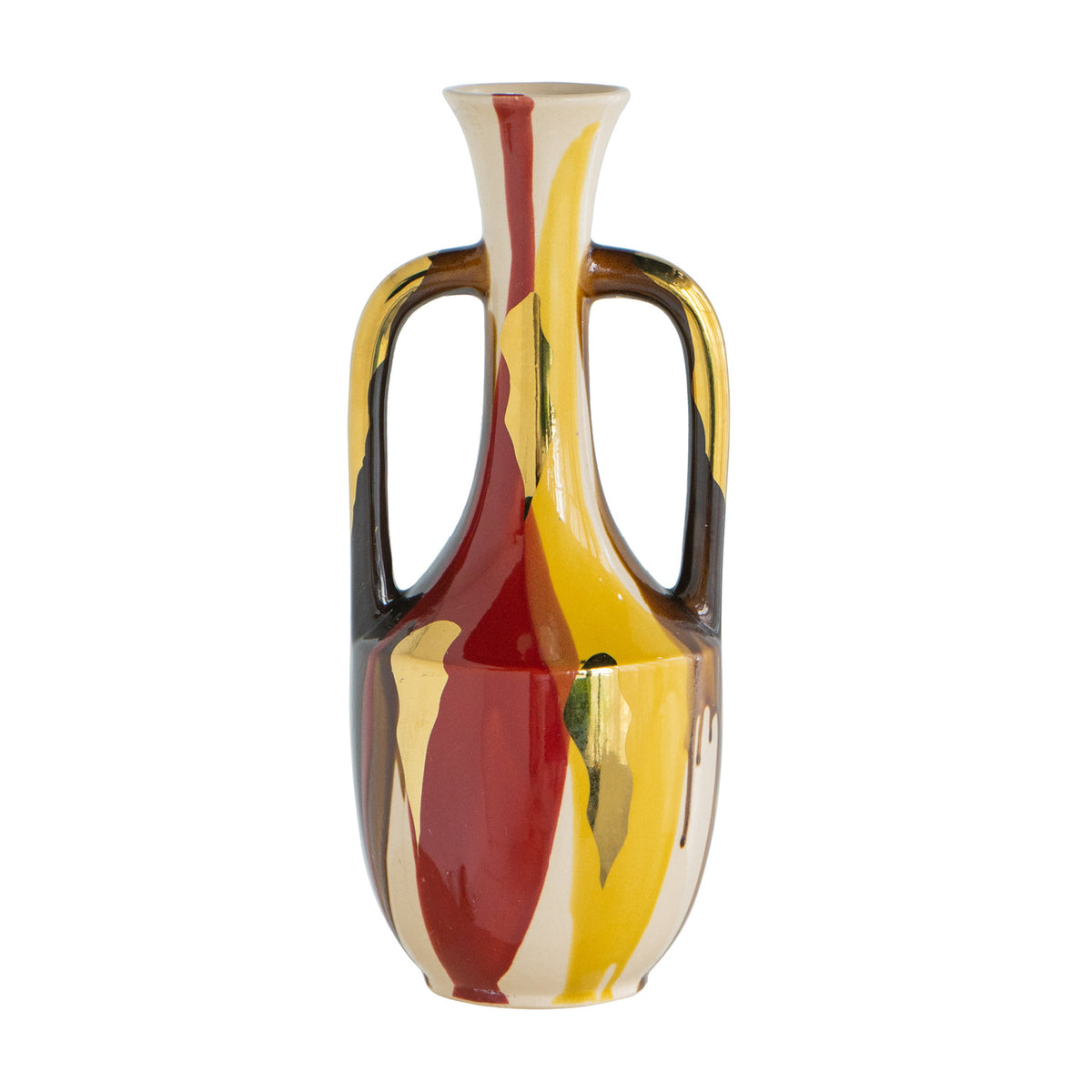 Multicolored Curved Ceramic Vase | OROA