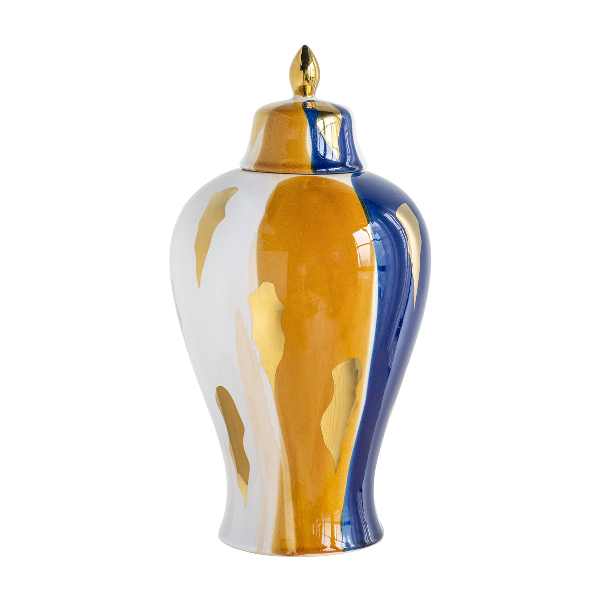 19" Multicolor Ceramic Ginger Jar | OROA