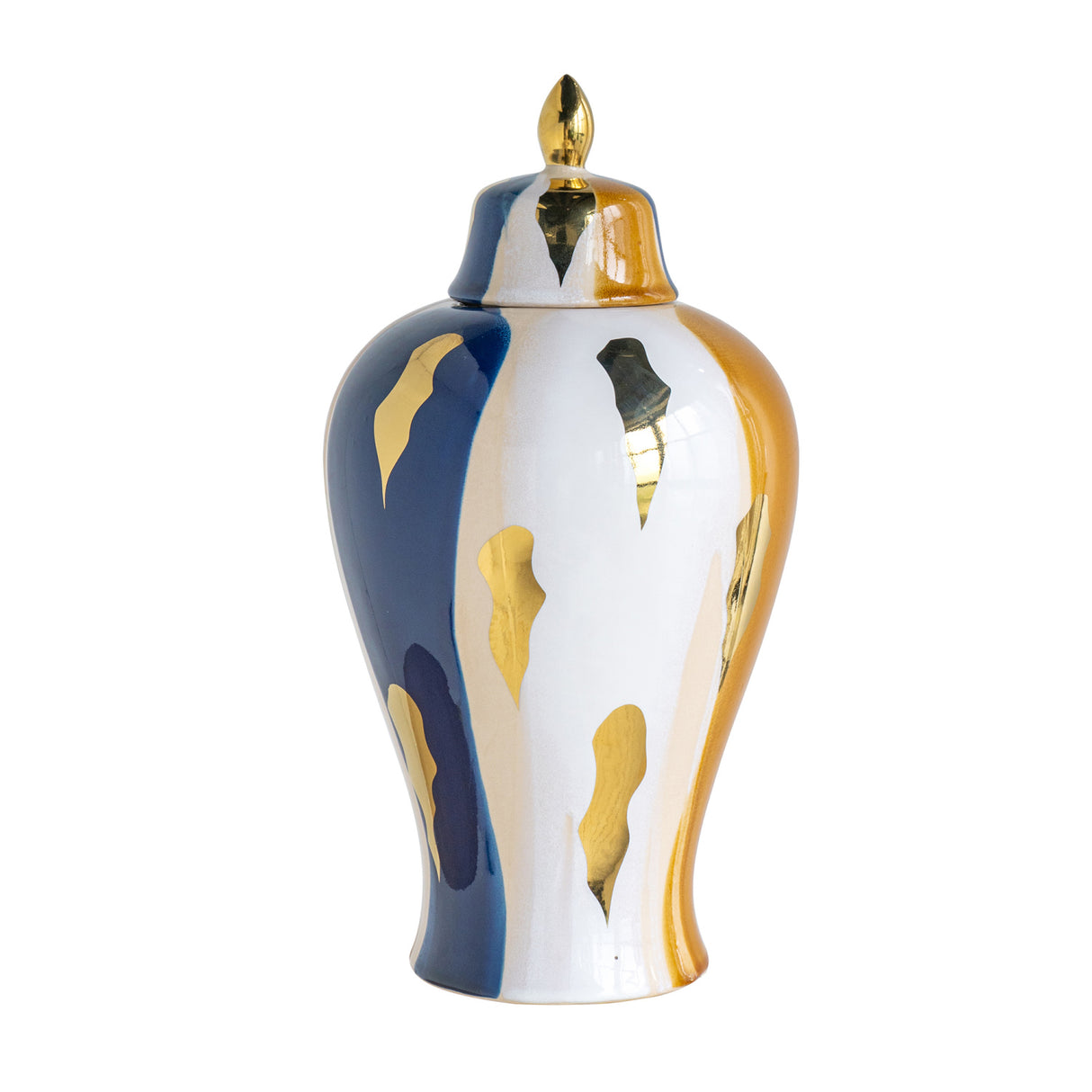 19" Multicolor Ceramic Ginger Jar | OROA