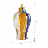 19" Multicolor Ceramic Ginger Jar | OROA