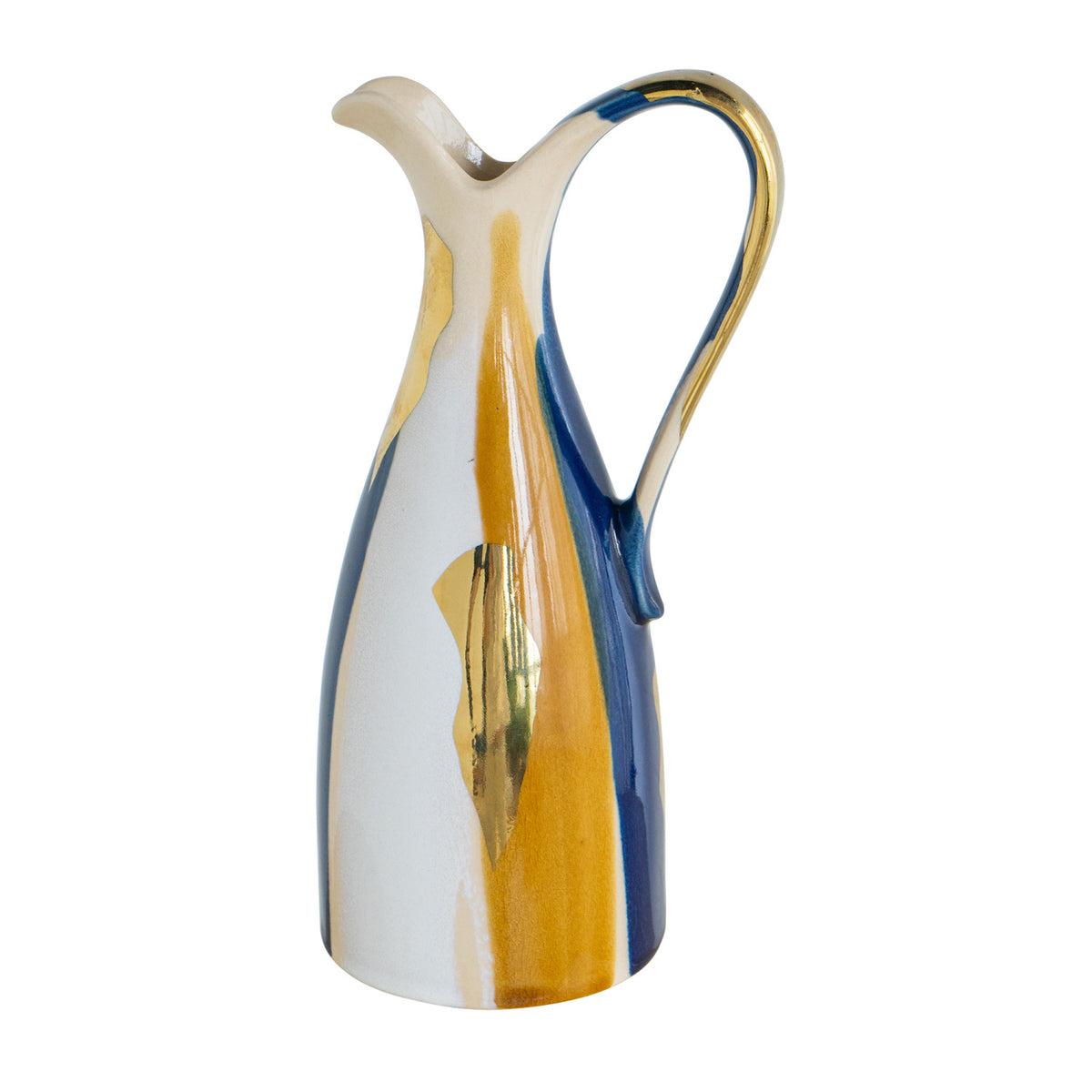 Multicolored Ceramic Pitcher Vase | OROA