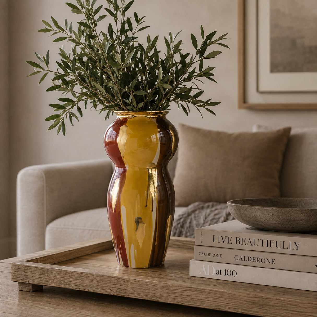 Abstract Multicolor Ceramic Vase | OROA