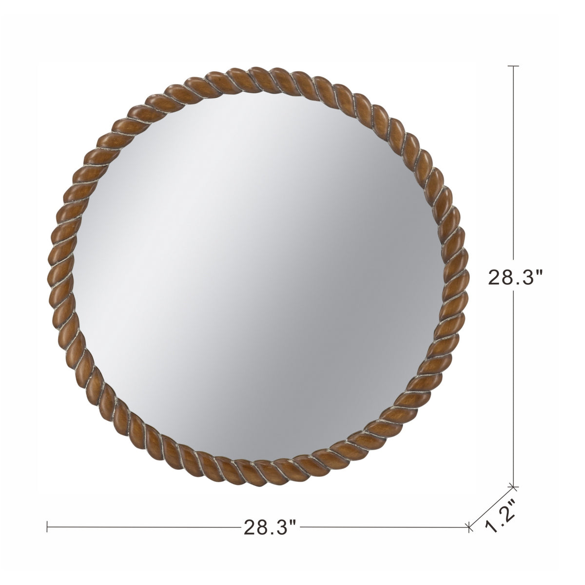 Pine Wood Frame Wall Mirror | OROA
