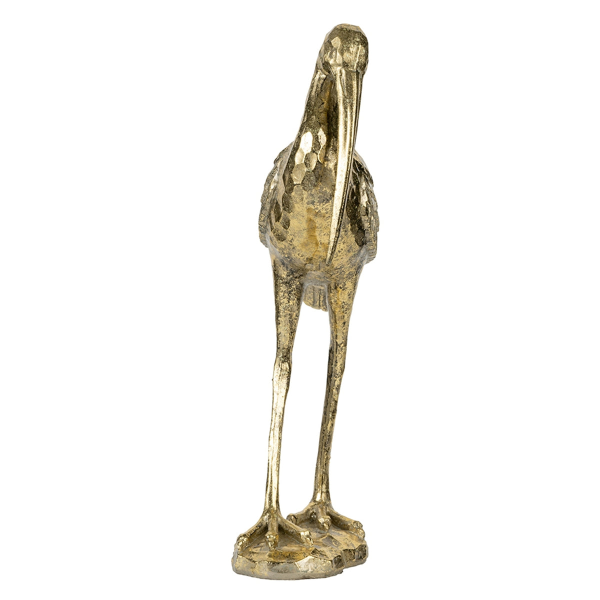 Modern European furniture - Standing Gold Crane Figurine - www.oroa.com