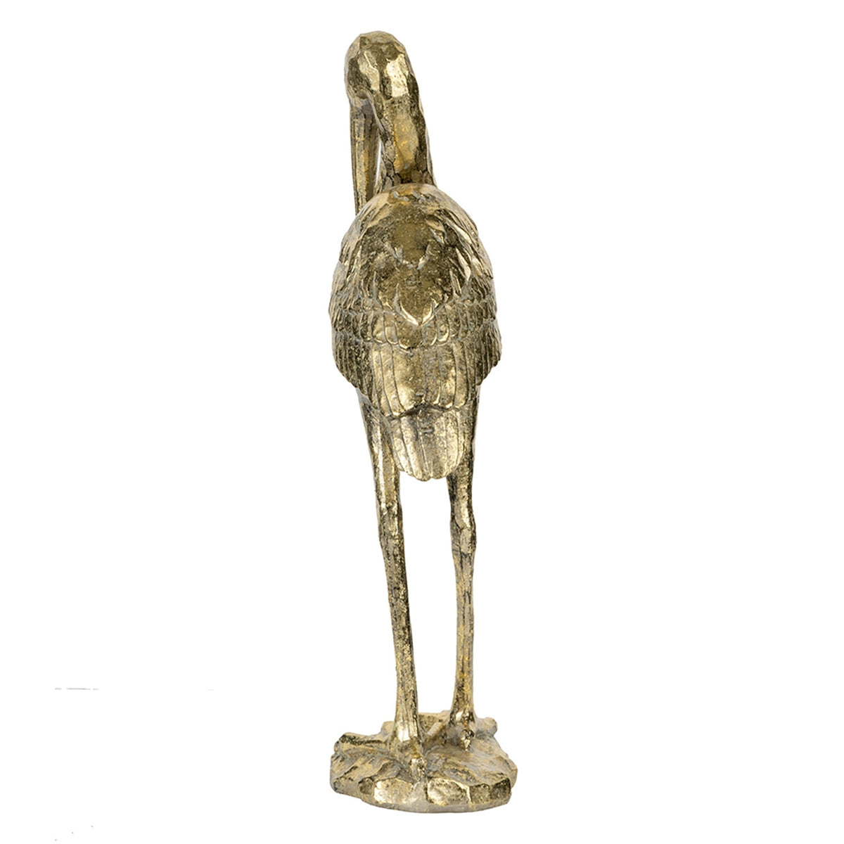 Modern European furniture - Standing Gold Crane Figurine - www.oroa.com