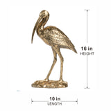 Modern European furniture - Standing Gold Crane Figurine - www.oroa.com