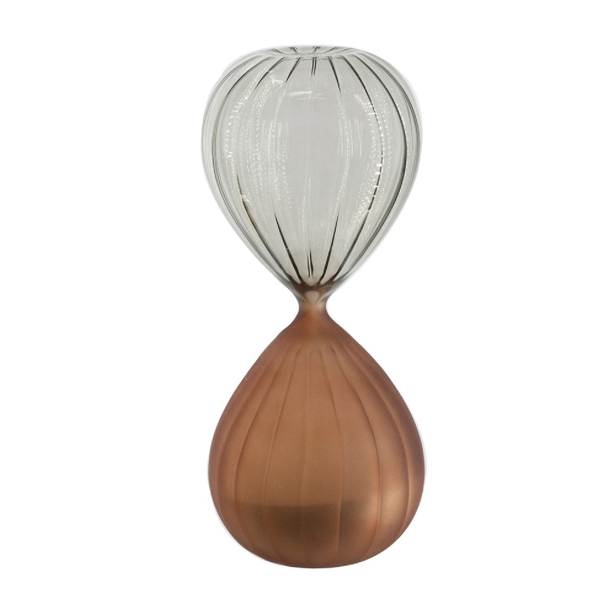 Modern European furniture - Copper & Gray Ribbed Hourglass (Set of 2) - www.oroa.com