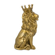 Modern European furniture - Sitting Crowned Gold Lion Statue - www.oroa.com