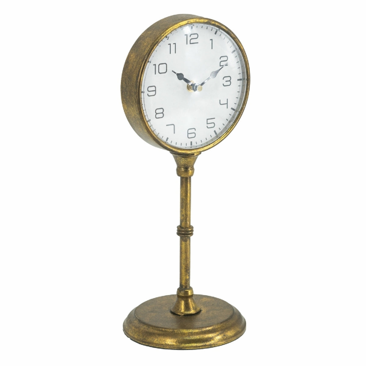 Vintage Inspired Gold Iron Table Clock | OROA