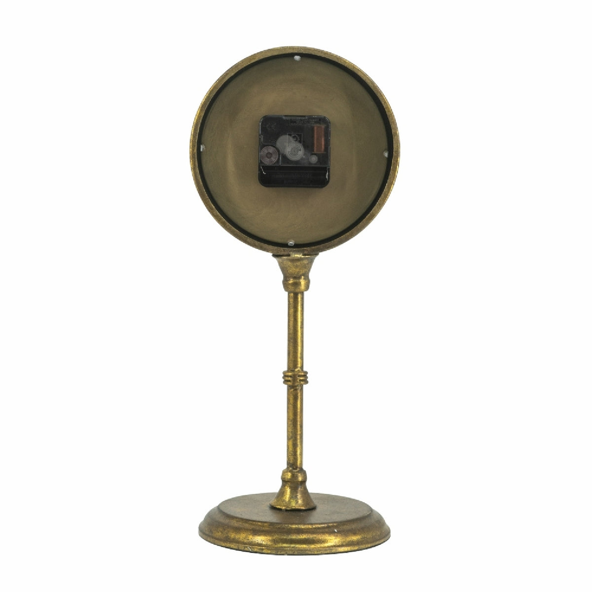 Vintage Inspired Gold Iron Table Clock | OROA