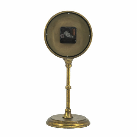 Vintage Inspired Gold Iron Table Clock | OROA