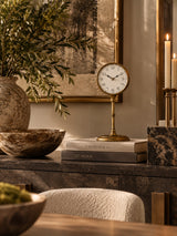 Vintage Inspired Gold Iron Table Clock | OROA