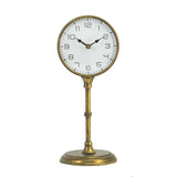 Vintage Inspired Gold Iron Table Clock | OROA