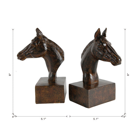 Brown Horse Bookends | OROA