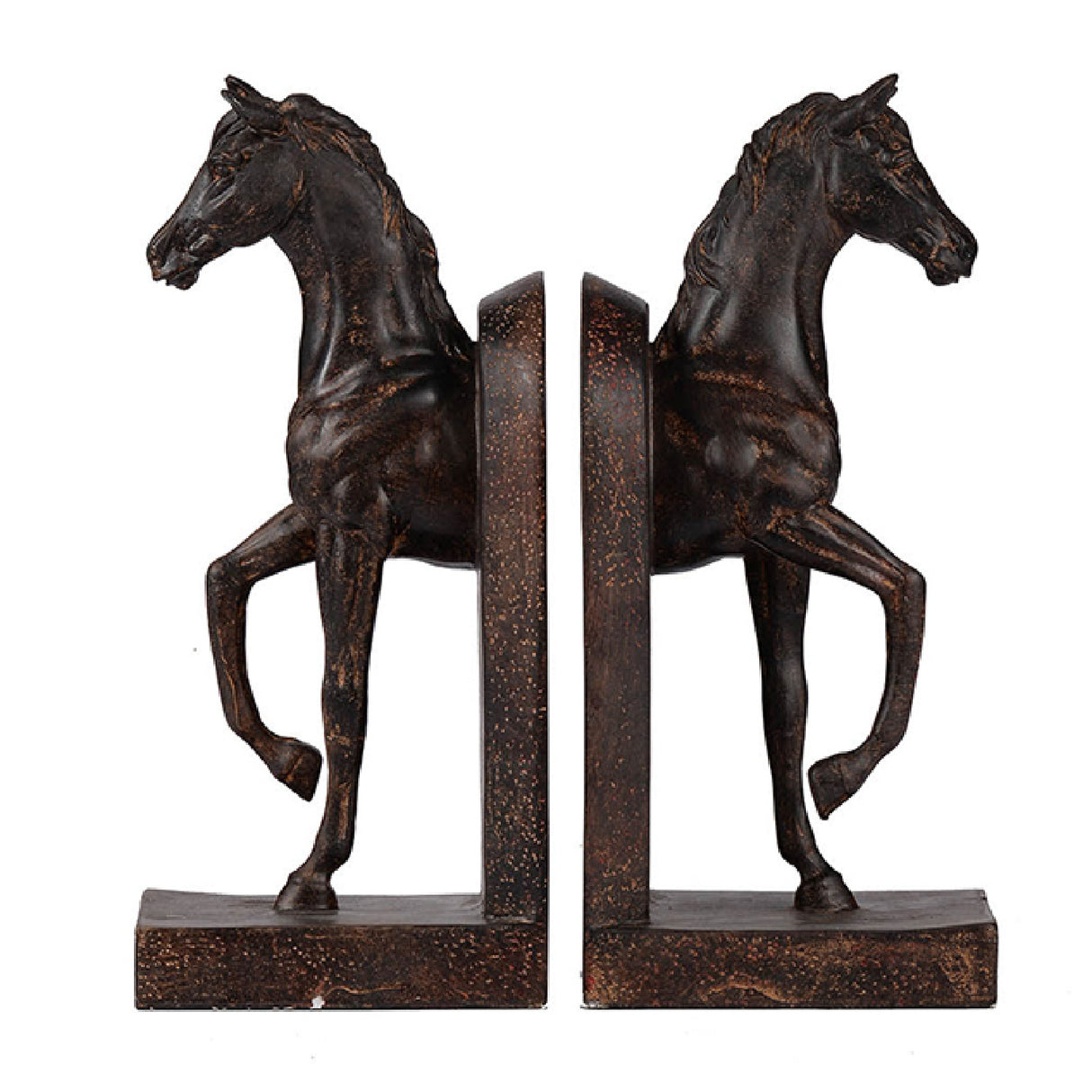 Brown Trotting Horse Bookends | OROA