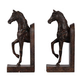 Brown Trotting Horse Bookends | OROA