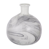 Svirla Round Vase-Black-and-White Swirl | OROA