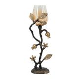 Black Gold Floral Candle Holder | OROA