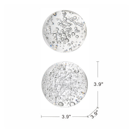 Clear Glass Spheres with Bubbles (2) | OROA