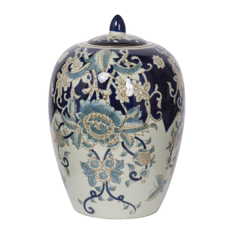 Modern European furniture - Porcelain Accent Jar with Gold Accents - www.oroa.com