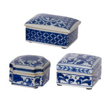 Leith Blue & White Decorative Boxes | OROA