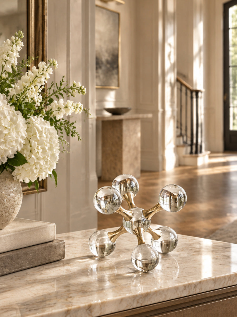 Modern European furniture - Glass Molecular Ball Sculpture L - www.oroa.com