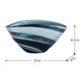Blue Swirling Glass Bowl | OROA