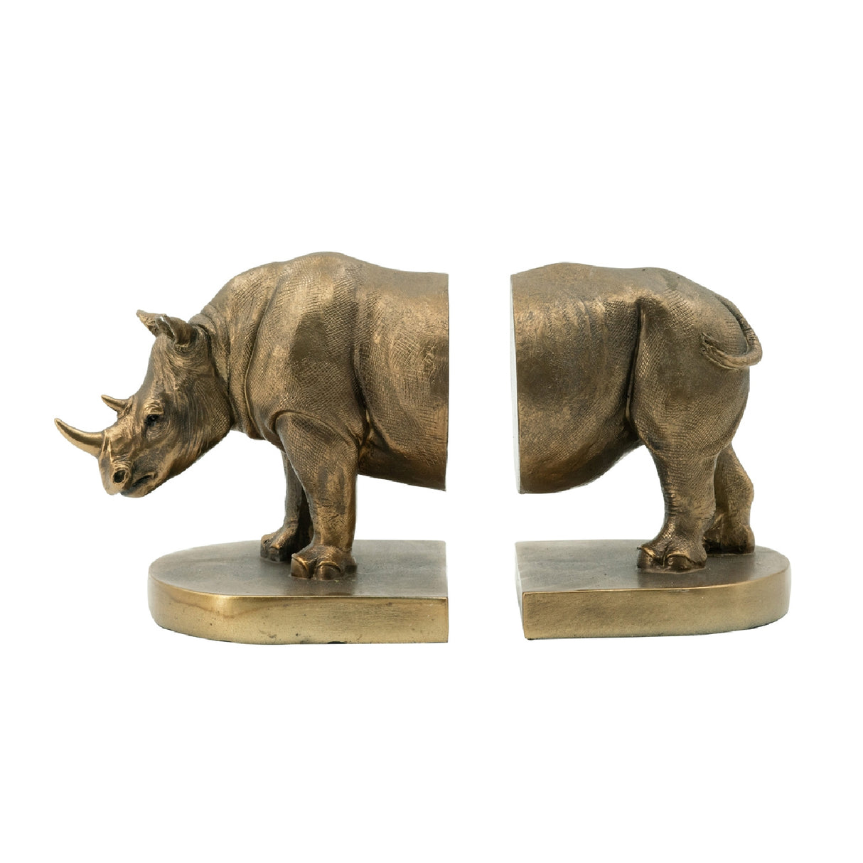 Rhino Bronze Bookends | OROA