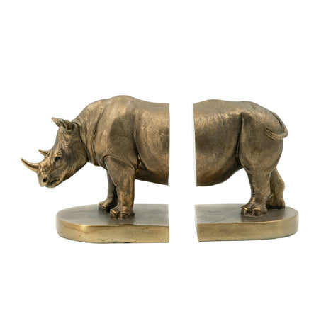 Rhino Bronze Bookends | OROA