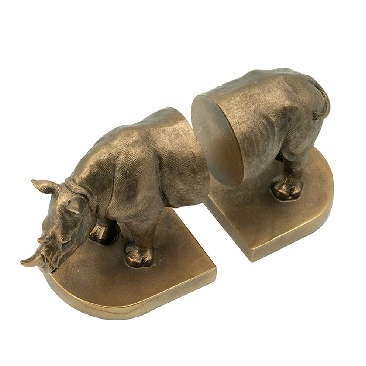 Rhino Bronze Bookends | OROA